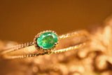 Emerald Stackable Ring Band in 18K Yellow Gold