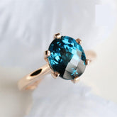 8x10mm London Blue Topaz Ring in 18K Yellow Gold