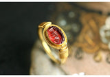 Garnet Antique Egyptian Ring in 22K Yellow Gold