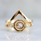 Chevron 14K Yellow Gold Chevron Band Ring