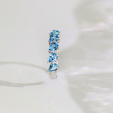 Santa Maria Aquamarine Teardrop Ring - 18K White Gold