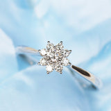 Snowflake Diamonds 14K White Gold Wedding Ring