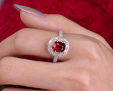 2.73ct Jedi Spinel Ring & Diamond Ring in 18K Tow Tone
