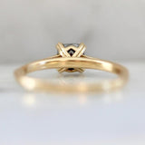 1ct Round Black Diamond Ring - 18K Yellow Gold