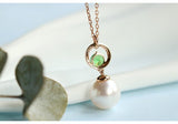 8mm Akoya Pearl & Tsavorite Necklace - 18K Yellow Gold