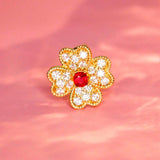 Plum Blossom Jedi Spinel 18k Pendants with Diamond