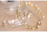 Multi-Strand Akoya Pearl Bracelet in 18K Yellow Gold