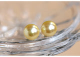 7mm Golden South Sea Pearl Studs in 18K Yellow Gold