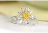 Fancy Yellow Diamonds Cushion Ring in 18K Yellow Gold
