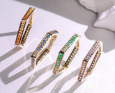 Channel Set Sapphire 18K Yellow Gold Ring