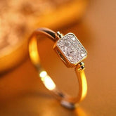 Emerald & White Diamond Flip Ring in 18K Yellow Gold