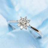 Snowflake Diamonds 14K White Gold Wedding Ring