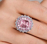 3.6ct Pink Spinel Platinum 950 Statement Ring