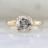 2.5ct Salt & Pepper Diamond Wedding Ring - 18K Gold