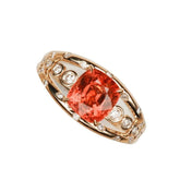 3.5ct Orange Golden Spinel 18K Yellow Gold Ring