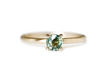 0.5ct Green Sapphire 18K Yellow Gold Ring