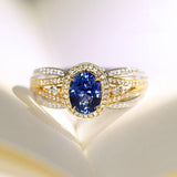 Superior 1.68ct Blue Sapphire 18K Gold Blue Sapphire Ring