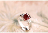 2.07ct Pigeon Blood Ruby Cushion Ring in 18K White Gold