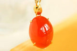 Southern Red Agate Necklace - 18K Yellow Gold
