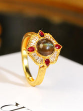 Chrysoberyl Cat's Eye Ring in 18K Gold with Art Deco Design