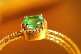 Emerald Stackable Ring Band in 18K Yellow Gold
