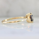 1.2ct Purple Lavender Spinel & Diamonds Ring - 18K Yellow Gold