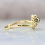 Eye of Logos Rose Cut Diamonds Wedding Ring in 18K Yellow Gold