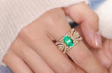 2ct Emerald & Diamond Statement Ring in 18K Yellow Gold