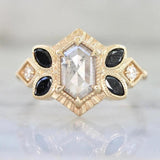 1.25ct Hexagon Cut Diamond Ring in 14K Yellow Gold