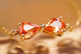 Padparadscha Sapphire Teardrop Cut Bracelets in 18K Yellow Gold