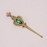 Scepter Tsavorite & Sapphire Pendant in 18K Yellow Gold