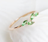 Tsavorite Marquise Cut 18K Yellow Gold Ring