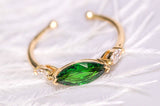 1ct Tsavorite Marquise Cut Open Ring - 18K Yellow Gold