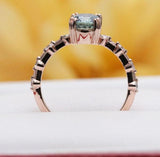 1.35ct Sapphire Oval Cut & Diamond Ring in 18K Yellow Gold