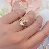 Perfect Marquise Diamond Chevron Ring in 14K Rose Gold