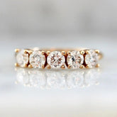Big Five Round Diamond Ring in 18K Yellow Gold