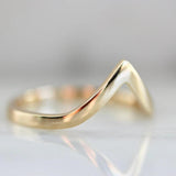 Chevron 14K Yellow Gold Chevron Band Ring