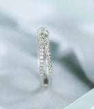 White Diamond Infinity Wedding Ring in 18K White Gold
