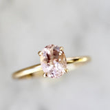 2.27ct Morganite Solitaire Ring in 14K Yellow Gold