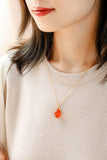 Southern Red Agate Necklace - 18K Yellow Gold