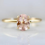 2.27ct Morganite Solitaire Ring in 14K Yellow Gold