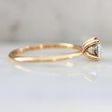 1.15ct Stella Salt & Pepper Round Brilliant Cut 18K Gold Wedding Ring