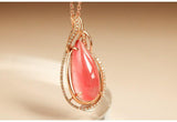 11ct Rhodochrosite & Diamond in 18K Gold
