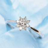 Snowflake Diamonds 14K White Gold Wedding Ring