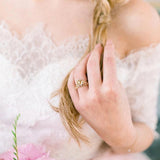 Snowflake Cluster Diamond Ring in 18K Yellow Gold