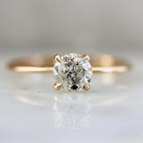 1.15ct Stella Salt & Pepper Round Brilliant Cut 18K Gold Wedding Ring