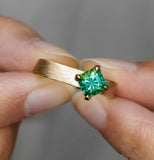 1.35ct Tsavorite Free Form Design Ring in 18K Yellow Gold
