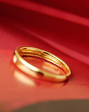 Star White Diamond 18K Yellow Gold Band Ring