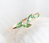 Tsavorite Marquise Cut 18K Yellow Gold Ring