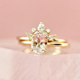 2.27ct Morganite Solitaire Ring in 14K Yellow Gold